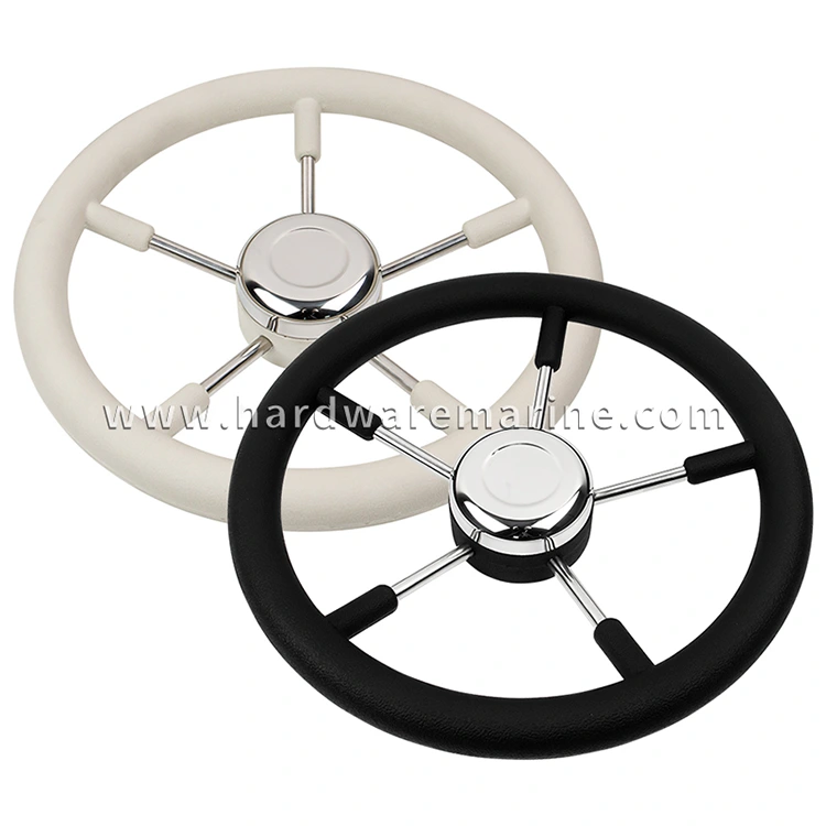 Stainless Steel Marine 5-Spoke Steering Wheel Stainless Steel Marine 5-Spoke Steering Wheel